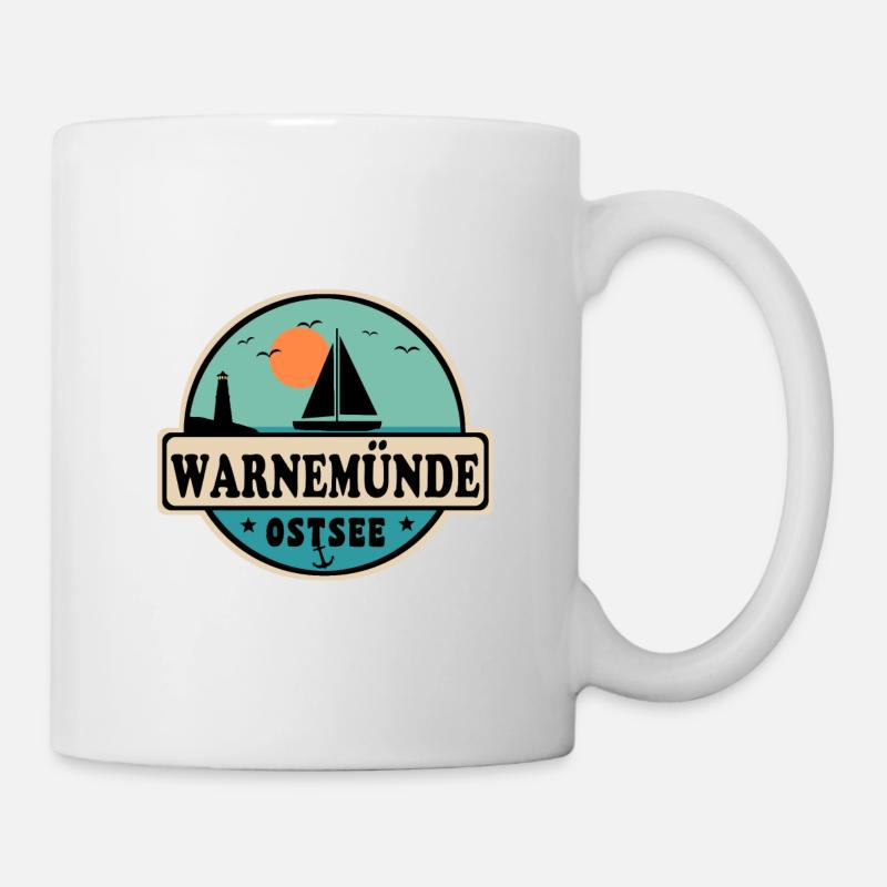 Warnemünde - Tasse - Weiß