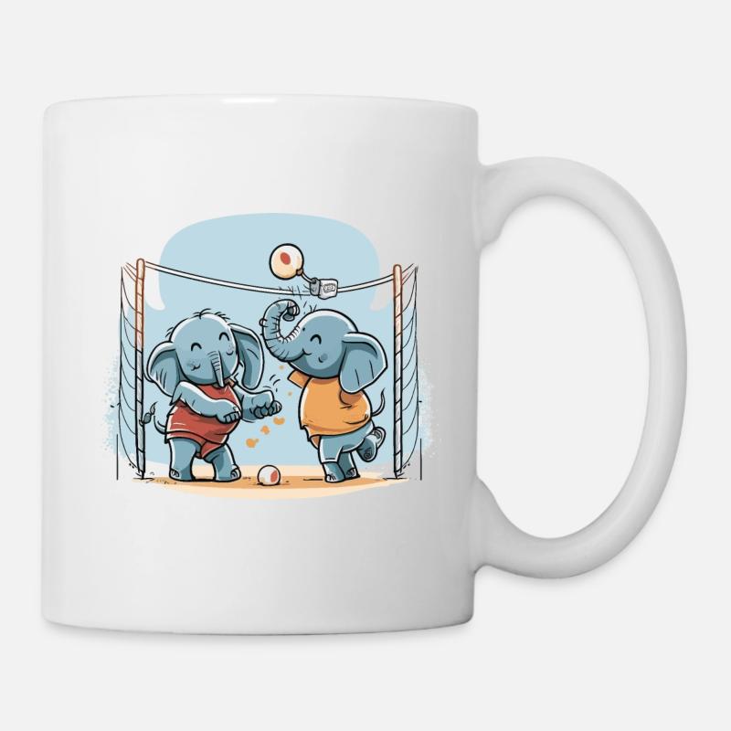 Elefanten-Stachel - Tasse - Weiß