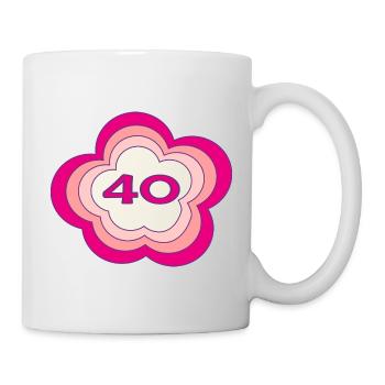 40. 40 ANS. 40e ANNIVERSAIRE. ANNIVERSAIRE 40 ANS. - Mug blanc - blanc - Droite