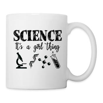 Wissenschaft Es ist eine Mädchensache Wissenschaftlerin Mädchen - Tasse - Weiß - Rechts