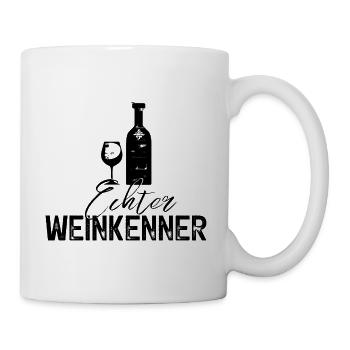 Echter Weinkenner, Wein Rotwein - Tasse - Weiß - Rechts