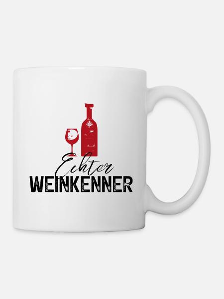 Echter Weinkenner, Rotwein Wein - Tasse - Weiß