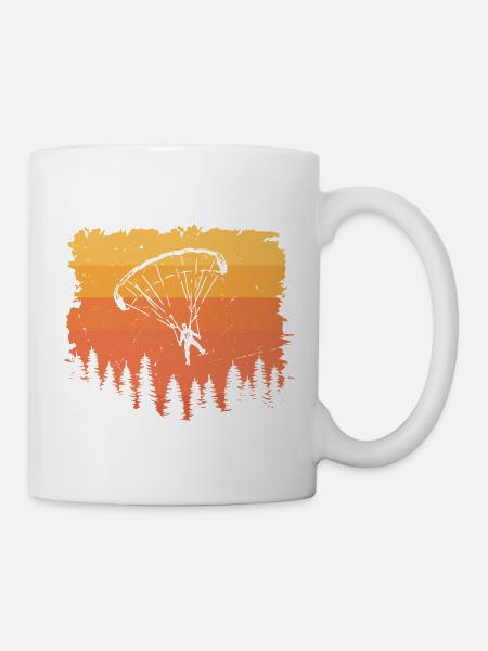 Gleitschirm Fallschirmspringen Forest Geschenk - Tasse - Weiß