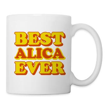 Alica Prénom Drôle de cadeau - Mug blanc - blanc - Droite