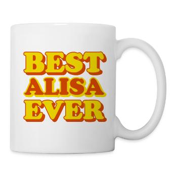 Alisa Vorname lustiges Geschenk - Tasse - Weiß - Rechts