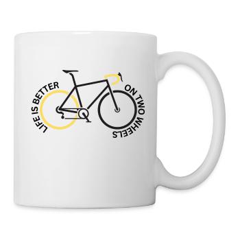 Life is better on two wheels - Tasse - Weiß - Rechts
