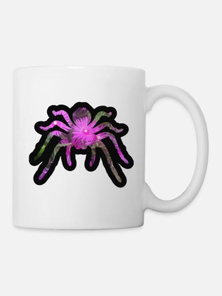 Blühende Spinne - Tasse - Weiß