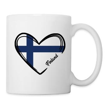 Finnland - Herz - Tasse - Weiß - Rechts