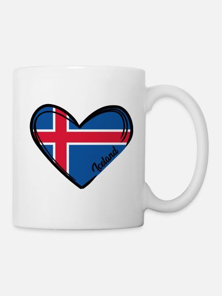 Island - Herz - Iceland - Tasse - Weiß