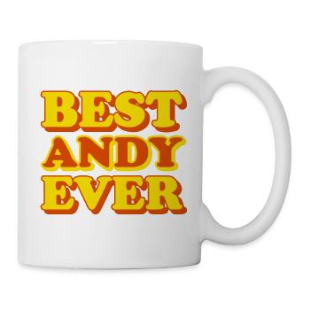 Andy Vorname Lustiges Geschenk - Tasse - Weiß - Rechts