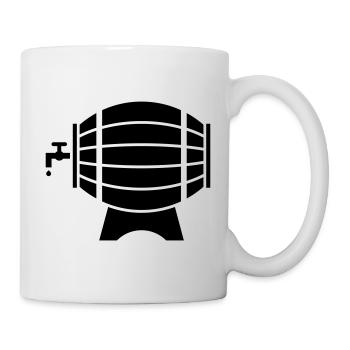 Beer Barrel / Wine Cask / Keg (Black) - Mug - white - Right