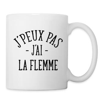 Fatigue flemme humour - Mug blanc - blanc - Droite