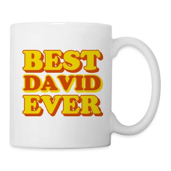 David First name Funny gift - Mug - white - Right