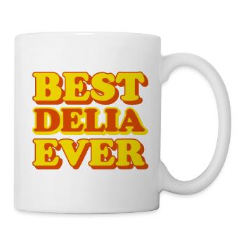 Delia Vorname lustiges Geschenk - Tasse - Weiß - Rechts