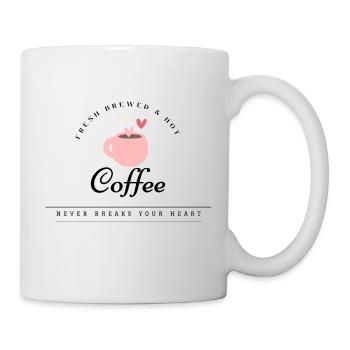 Kaffee bricht dir nicht das Herz - Tasse - Weiß - Rechts