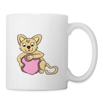 Chaton jouant avec le ballon - Mug blanc - blanc - Droite