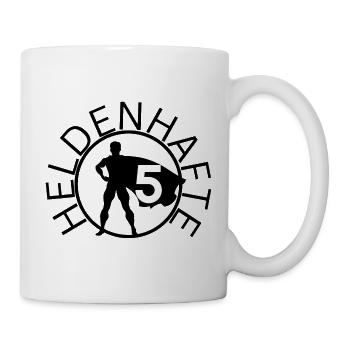 Heldenhafte Fünf Kindergeburtstag Super - Tasse - Weiß - Rechts