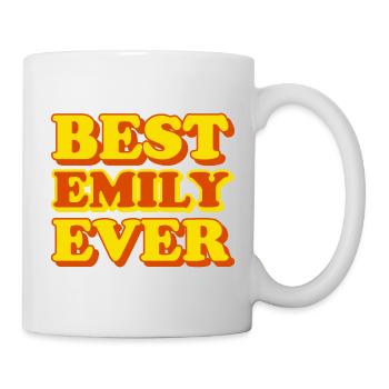 Emily Vorname lustiges Geschenk - Tasse - Weiß - Rechts