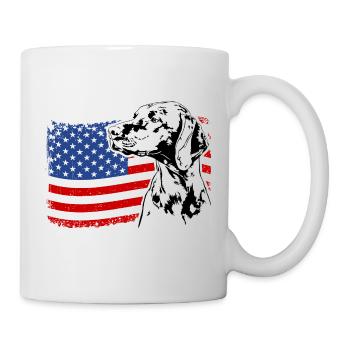 Magyar Vizsla America Flag Dogs Dog Wilsigns - Mug - white - Right