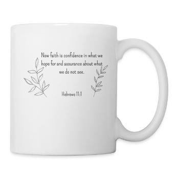 Versets bibliques chrétiens avec des Hébreux de conception subtile - Mug blanc - blanc - Droite