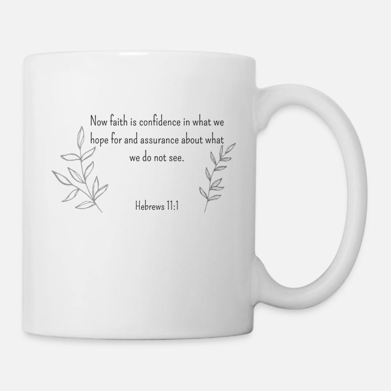 Versets bibliques chrétiens avec des Hébreux de conception subtile - Mug blanc - blanc