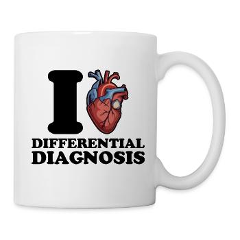 Ich liebe Differentialdiagnosen - Tasse - Weiß - Rechts