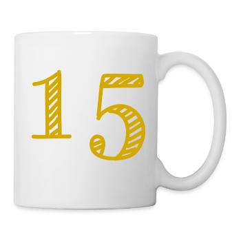 15. 15 YEARS. 15th ANNIVERSARY. 15 ANNIVERSARY. - Mug - white - Right