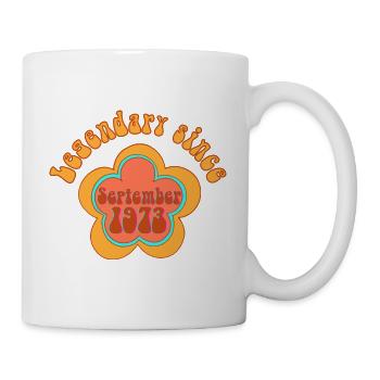 Legendär seit September 1973 Geburtstag Retro - Tasse - Weiß - Rechts