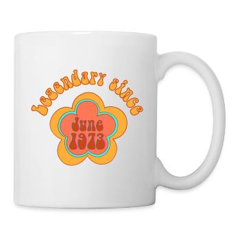 Legendär seit Juni 1973 Geburtstag Retro - Tasse - Weiß - Rechts