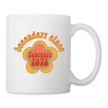 Legendär seit Februar 1973 Geburtstag Retro - Tasse - Weiß - Rechts