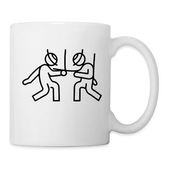 Two people fencing - Mug - white - Right