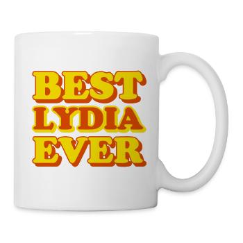 Lydia Vorname lustiges Geschenk - Tasse - Weiß - Rechts