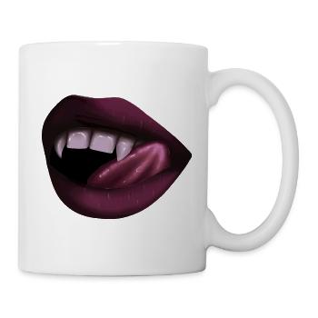 Lèvres sexy d’Halloween Vampire - Mug blanc - blanc - Droite