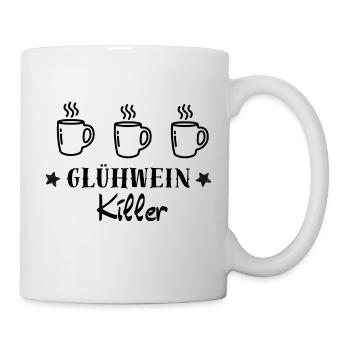 Weihnachten - Xmas - Weihnachtsmarkt - Glühwein - Tasse - Weiß - Rechts