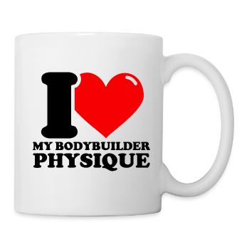 I Love My Bodybuilder Body – Fitness Growth - Mug - white - Right