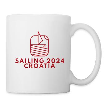 sailing croatia 2024 rot 1 - Tasse - Weiß - Rechts