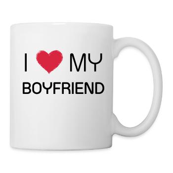 I love my boyfriend Design - Tasse - Weiß - Rechts