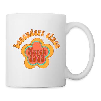 Légendaire depuis mars 1978 Anniversaire Retro - Mug blanc - blanc - Droite