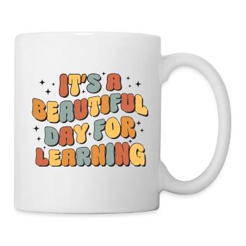 C’est une belle journée pour apprendre - Mug blanc - blanc - Droite