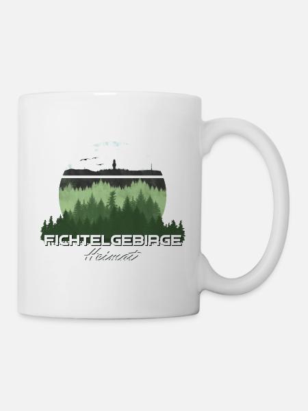 Wunderschönes grünes Fichtelgebirge - Tasse - Weiß