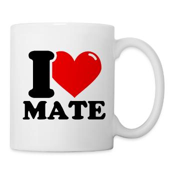 J’aime le maté Prénom - Mug blanc - blanc - Droite
