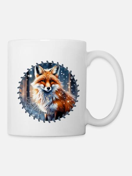 Winterzauber Fuchs - Tasse - Weiß