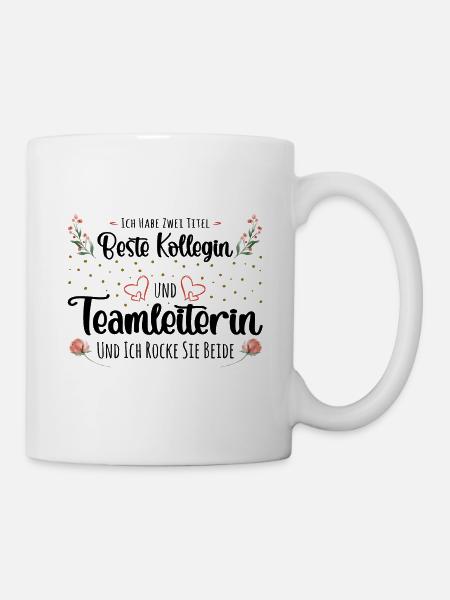 Beste Kollegin und Teamleiterin - Tasse - Weiß