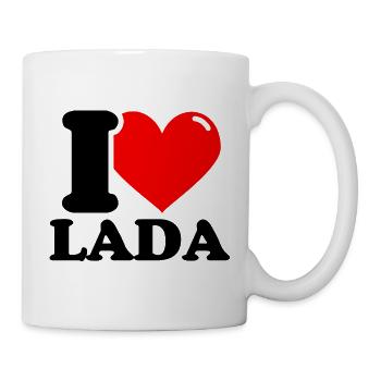 J’aime lada Prénom - Mug blanc - blanc - Droite