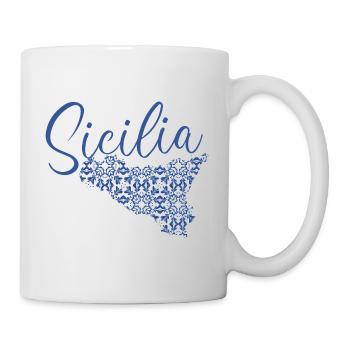 Sizilien, Sicilia, Sicily - Tasse - Weiß - Rechts