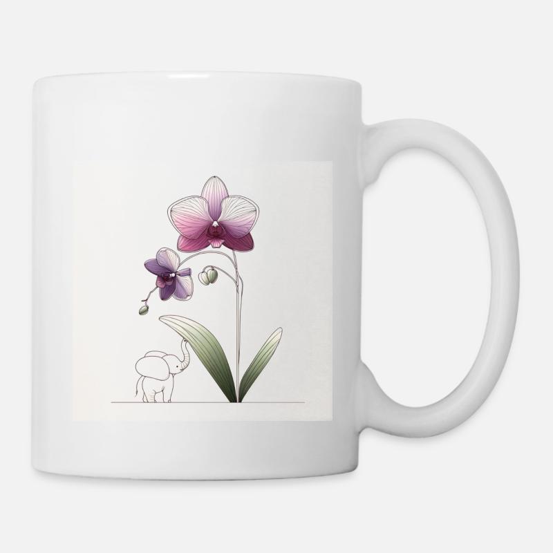 Orchide coffee mold - Mug - white