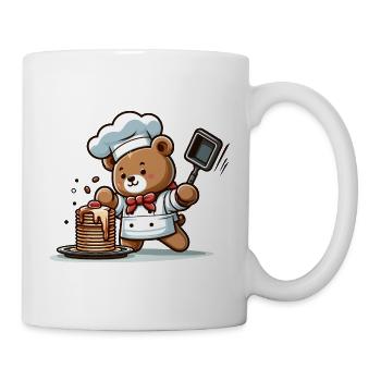 Pancakes vom Teddy - Tasse - Weiß - Rechts