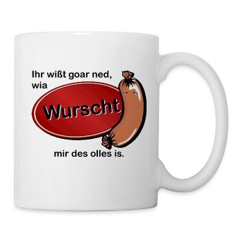 ihr wisst gar nicht wie egal mir das alles ist - Tasse - Weiß - Rechts