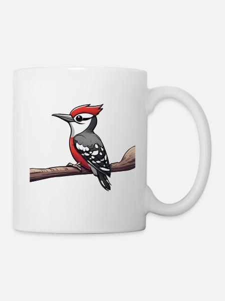 Woodpecker - Mug - white