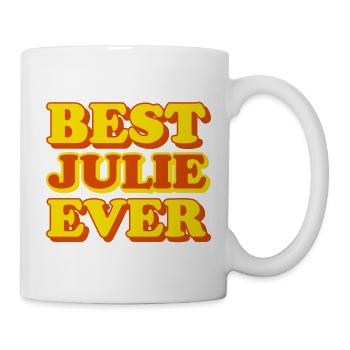 Julie Prénom Drôle Cadeau - Mug blanc - blanc - Droite